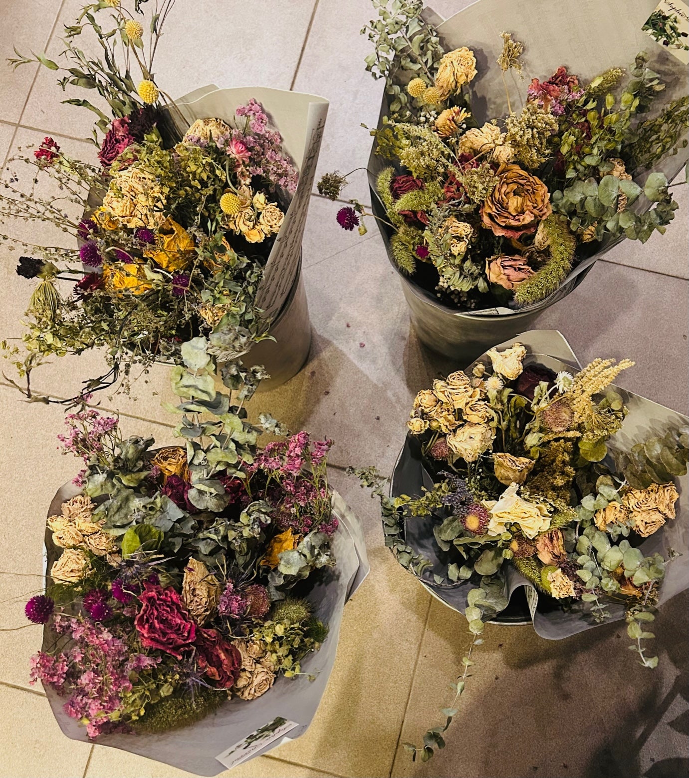 Bouquet de fleurs séchées 80$